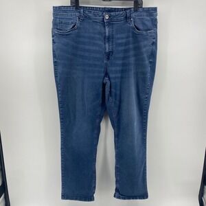 The Perfect Jean NYC Thick Thicc Mens 44x29 Blue Denim Straight Leg JUXT6NKNT32